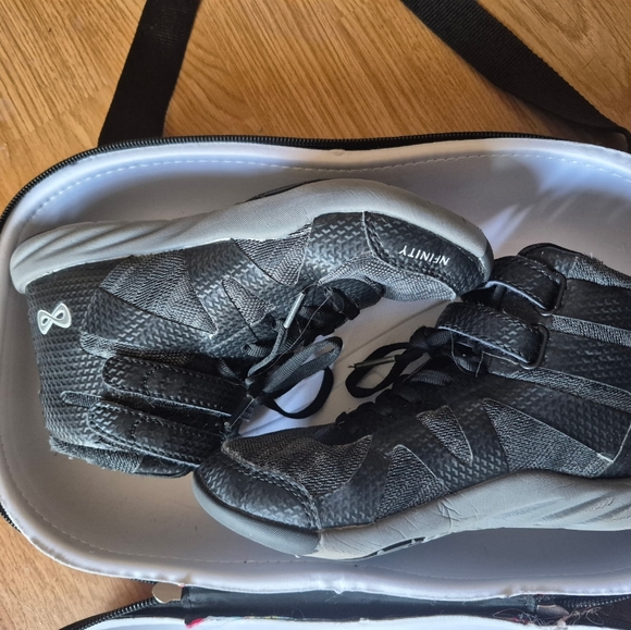 NFINITY Kids Black and Gray Sneakers - Picture 1 of 4